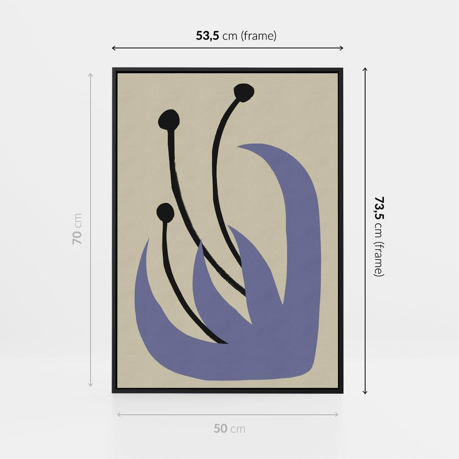 Obraz w ramie 50x70 - Bezgraniczne Przenikanie - minimalizm, boho plakat - rama czarna