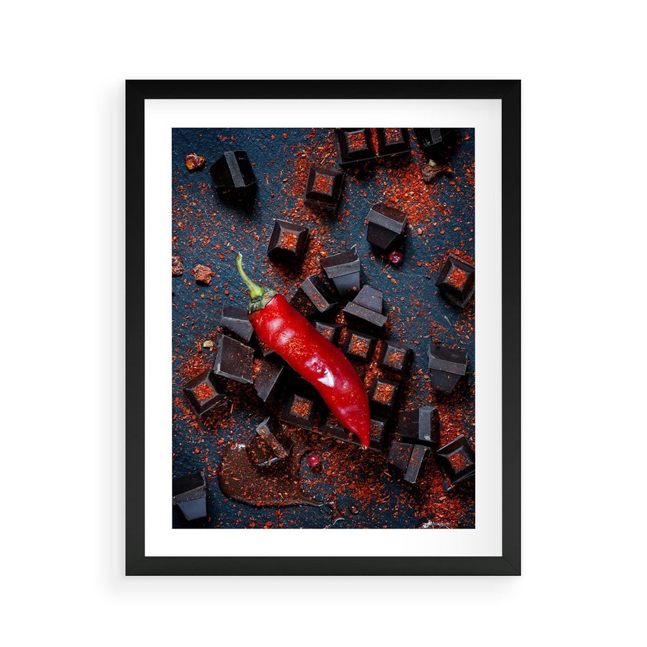 Plakat w ramie 40x50 - Papryka w Restauracji - restauracja, papryka - rama czarna