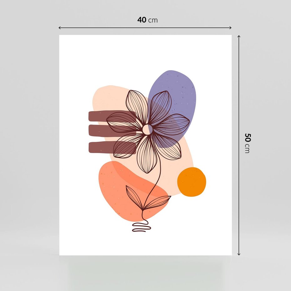 Plakat bez ramy 40x50 - Migocące Odbicia Kwiatów - abstrakcyjna sztuka, plamy