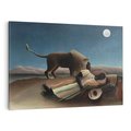 Obraz na płótnie 100x70 - "Sleeping Gypsy" (1897) Henriego Rousseau - Reprodukcja - reprodukcja, obraz na płótnie