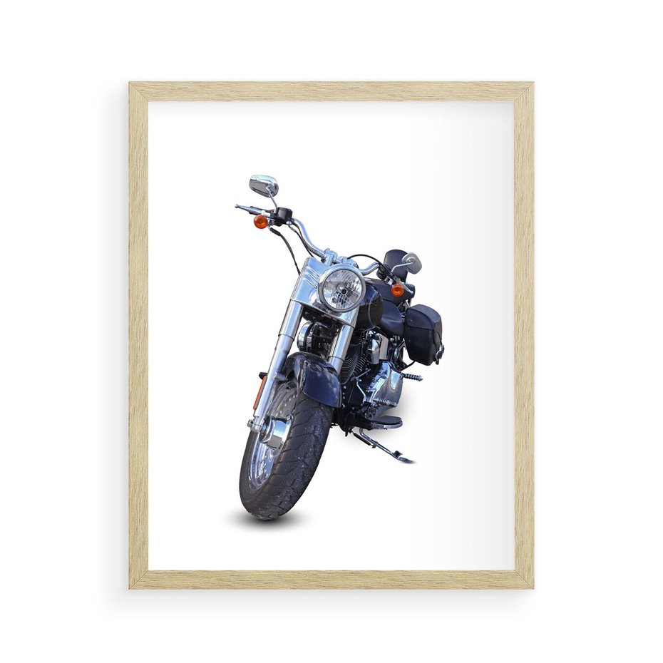 Plakat w ramie 40x50 - Motocykl w ruchu - motor, bike - rama drewno