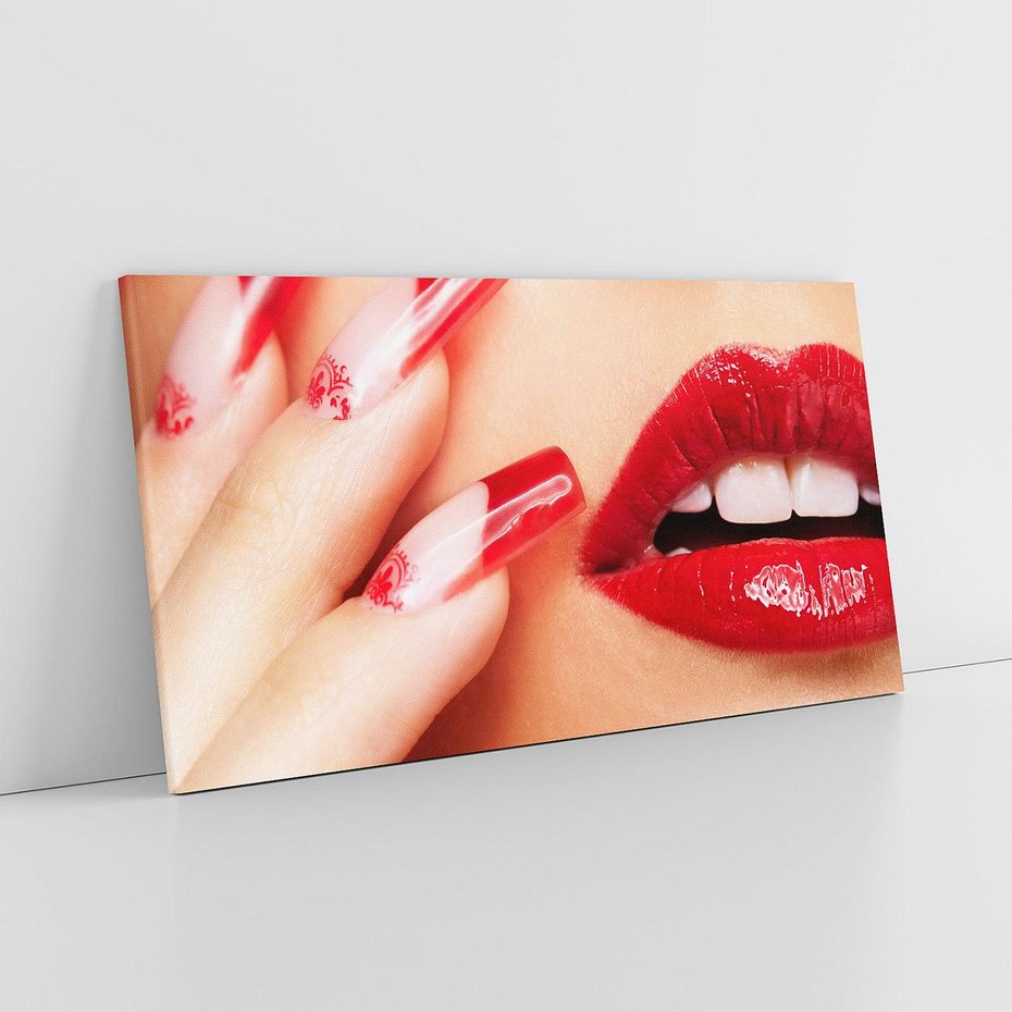 Obraz na płótnie 140x70 - Piękno manicure: kolory i elegancja - paznokcie, manicure