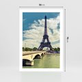 Plakat bez ramy 50x70 - Wieża Eiffla - Ikona Paryża - wieża, Eiffla
