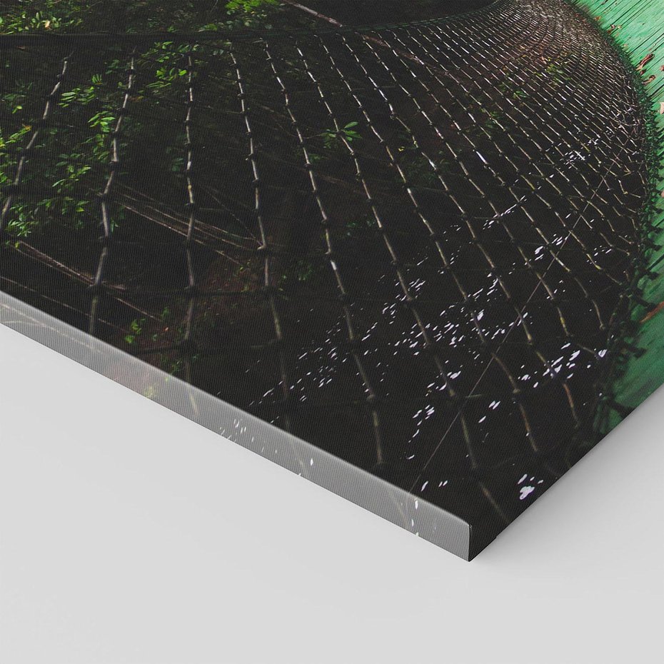 Obraz na płótnie 100x70 - Most linowy w lesie - most, linowy