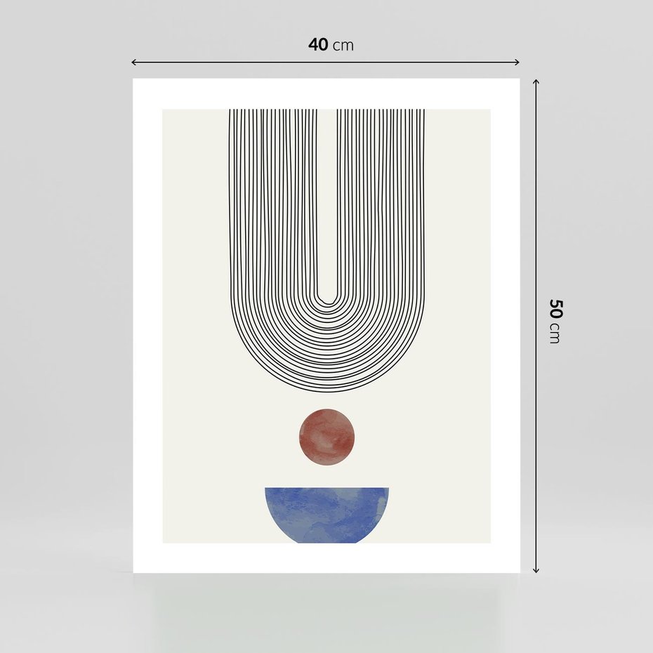 Plakat bez ramy 40x50 - Rozplątane Wibracje - nowoczesny plakat, styl midcentury