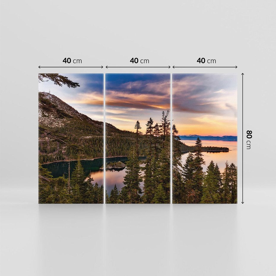 Obraz na płótnie 120x80 - Jezioro w lesie spokój natury - jezioro, las