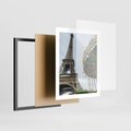 Plakat w ramie 40x50 - Delikatność kolorów - wieża, Eiffla - rama czarna
