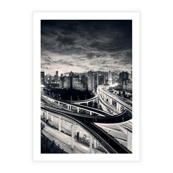 Plakat bez ramy 21x30 - Miejska Symfonia - miasto, nocą