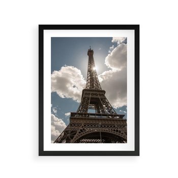 Plakat w ramie 30x40 - Magia Wieży Eiffla - wieża, Eiffla - rama czarna