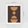 Plakat w ramie 40x50 - Impulsy Przestrzeni - mid century styl, nowoczesna grafika - rama biała