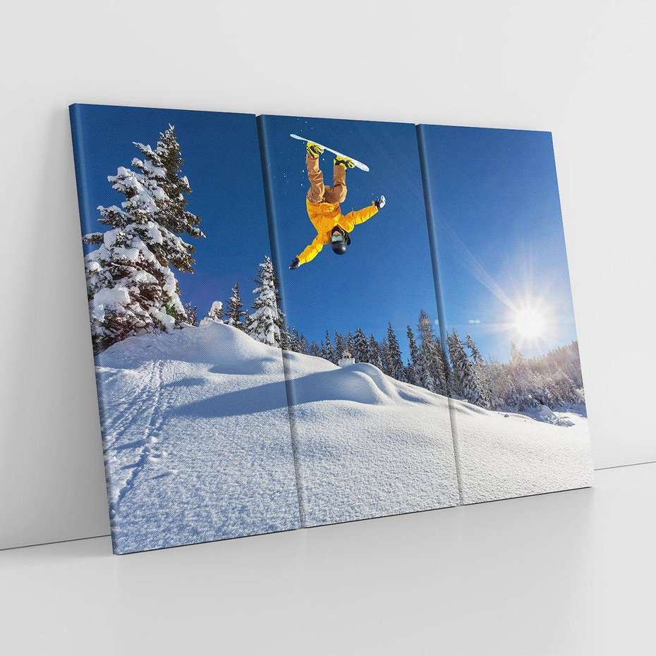 Obraz na płótnie 120x80 - Adrenalina na śniegu - snowboard - snowboard, sport