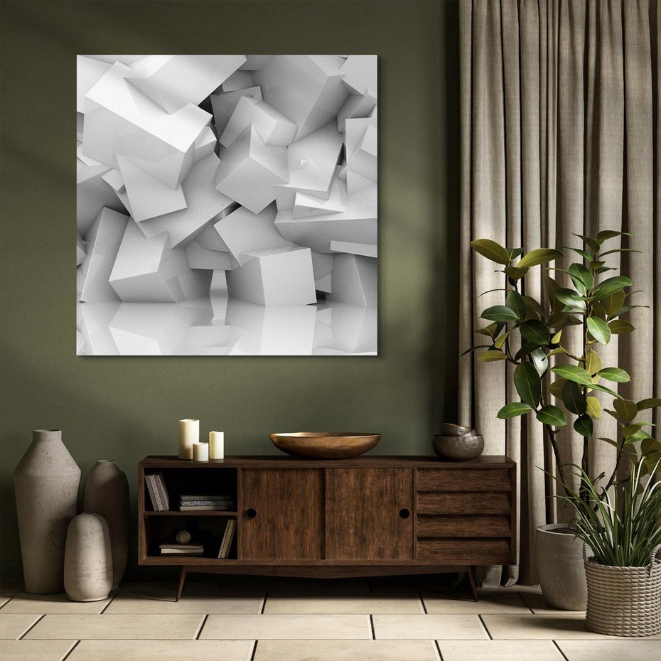 Obraz na płótnie 60x60 - Odkryj niezwykłą formę - 3D, abstrakcja