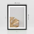 Plakat w ramie 30x40 - Natury Szlachetność - złote, liście - rama czarna