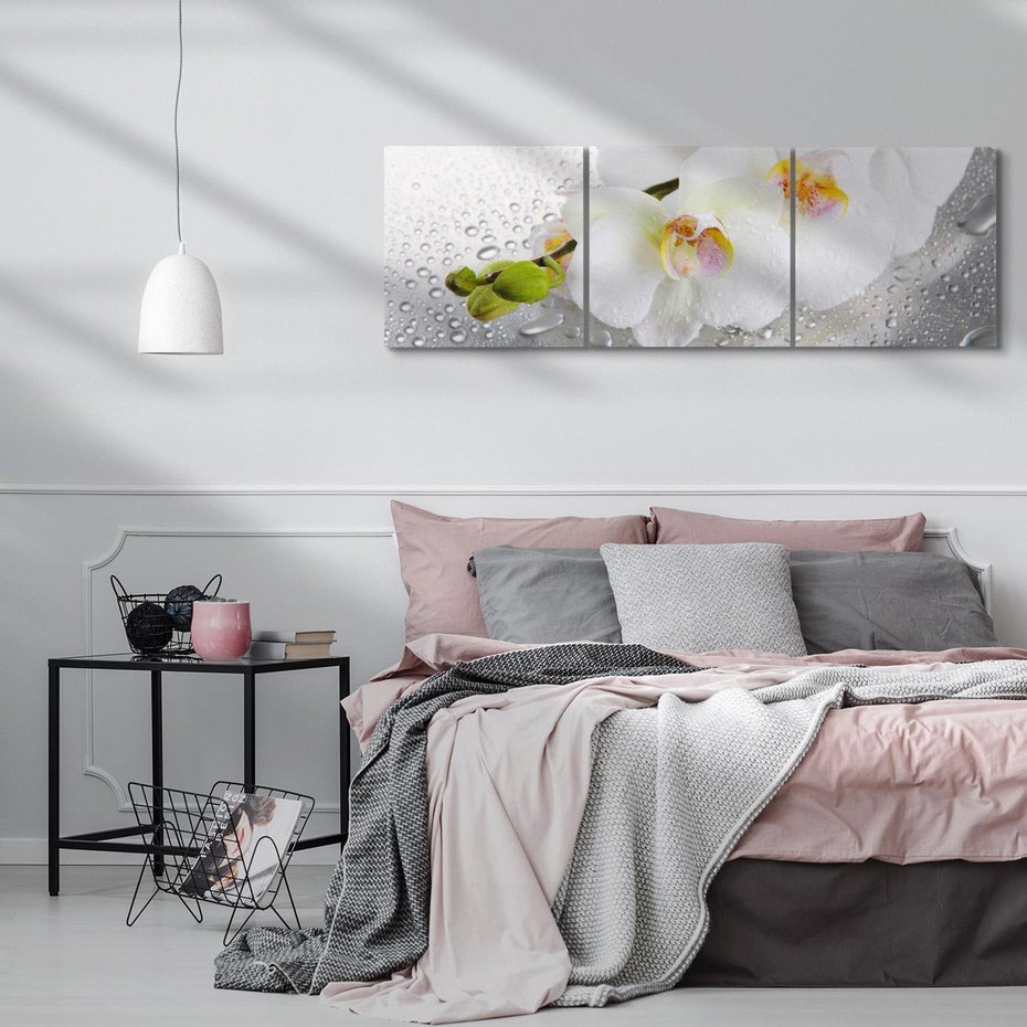 Obraz na płótnie 150x50 - Kwiatowy rój - kwiaty, kwiat