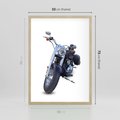 Plakat w ramie 50x70 - Motocykl w ruchu - motor, bike - rama drewno