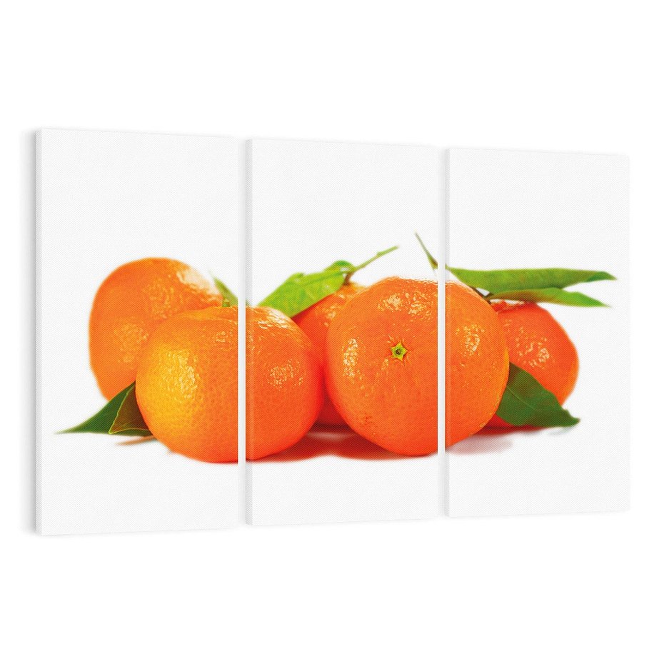 Obraz na płótnie 120x80 - Mandarynki - Owocowy Zestaw - mandarynki, owoce