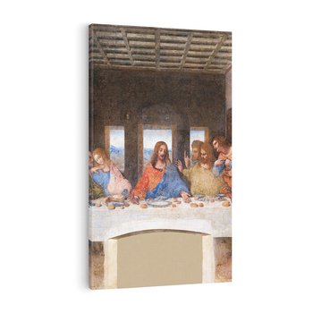 Obraz na płótnie 80x120 - "Ostatnia Wieczerza" (1495-1498) Leonardo da Vinci - Reprodukcja - reprodukcja, obraz na płótnie