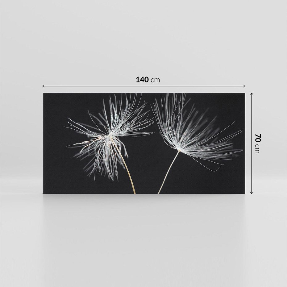 Obraz na płótnie 140x70 - Delikatność Wiatru - dmuchawce, makro