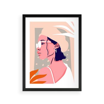 Plakat w ramie 30x40 - Kobieca Esencja - nowoczesny plakat, styl retro - rama czarna