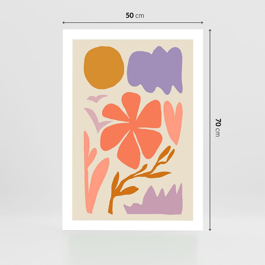 Plakat bez ramy 50x70 - Nowoczesne Światło - abstrakcyjny obraz, pastelowe kolory