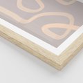Plakat w ramie 50x70 - Nowoczesne Odbicia - minimalistyczny obraz, nowoczesny - rama drewno