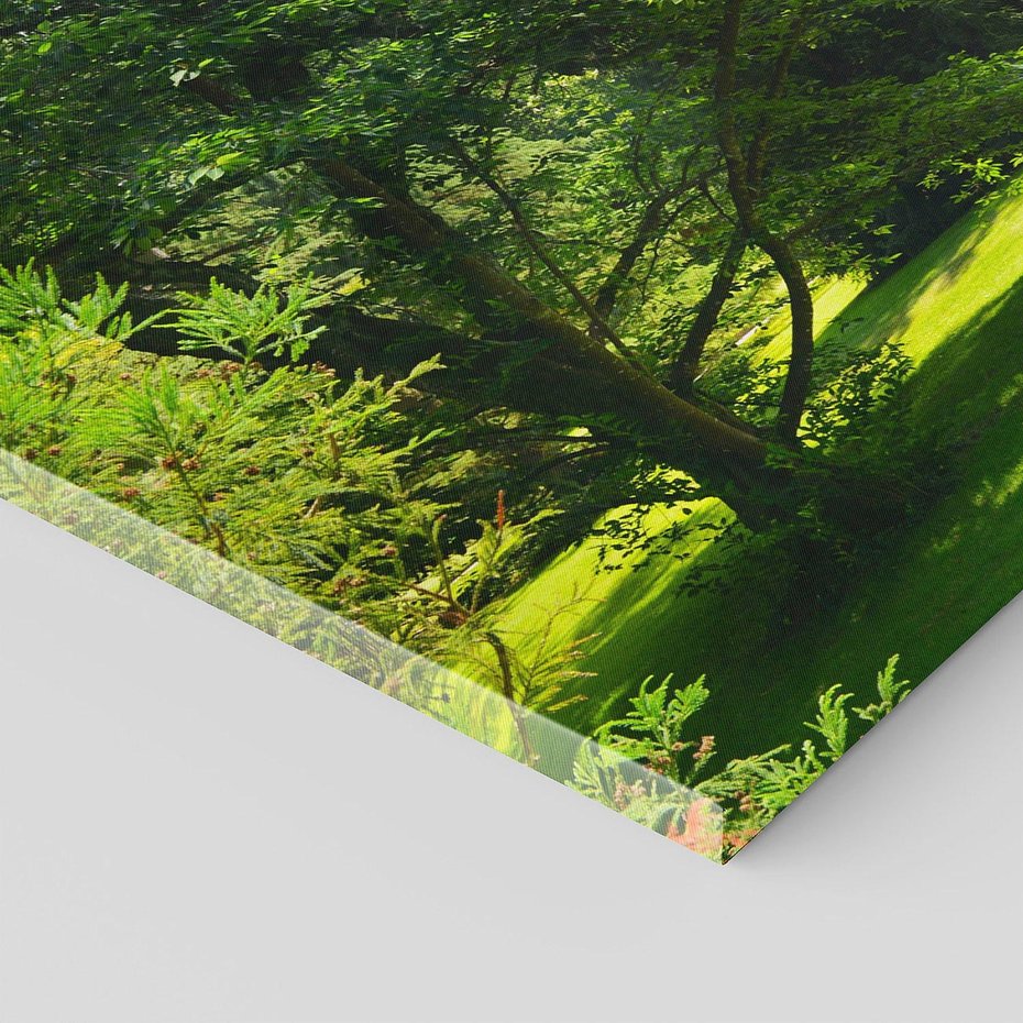 Obraz na płótnie 140x70 - Ogród: urok drzew i roślinności - ogród, drzewa