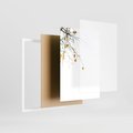Zestaw obrazy w ramie 50x70 galeria - Liście, jesień, kompozycja - rama biała