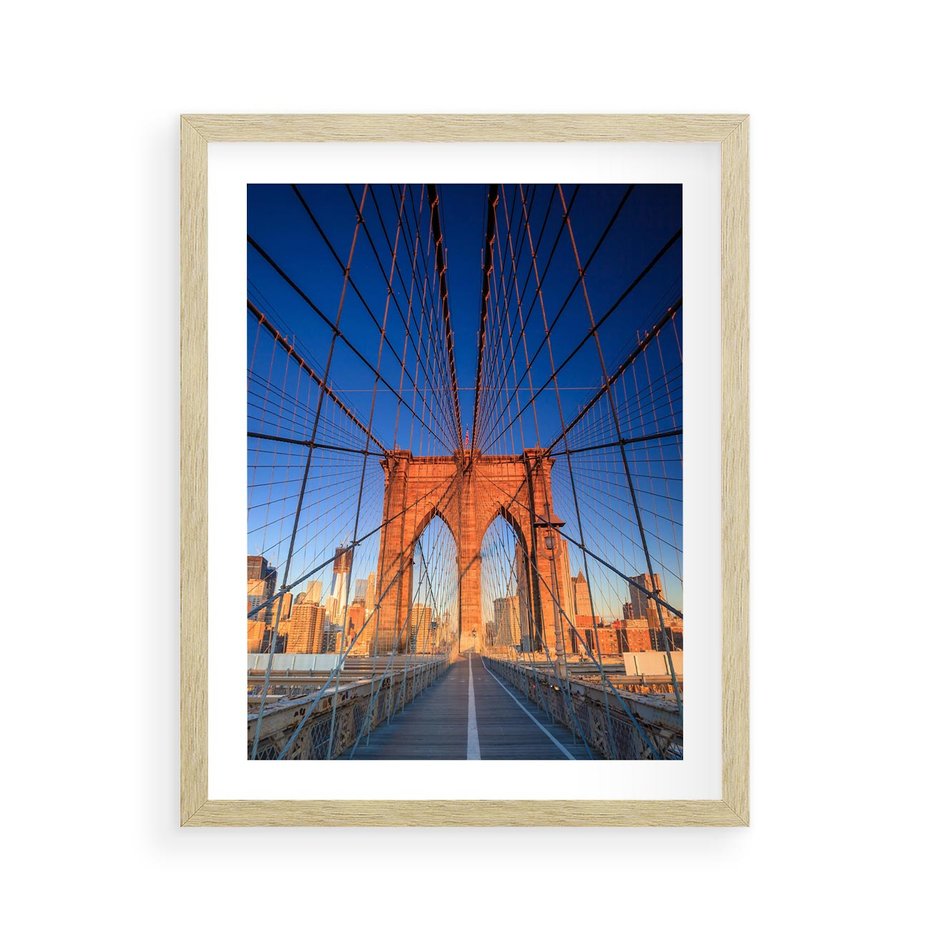 Plakat w ramie 40x50 - Most architektoniczne arcydzieło - most, architektura - rama drewno