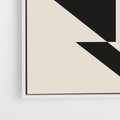 Obraz w ramie 50x50 - Rozkwitająca Abstrakcja - abstrakcyjne geometryczne kształty, minimalizm - rama biała
