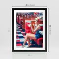 Plakat w ramie 40x50 - Ikoniczna Uroda - retro, Marylin Monroe - rama czarna