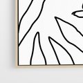 Obraz w ramie 50x70 - Liście Mocy - mroczna sztuka, minimalizm - rama drewno