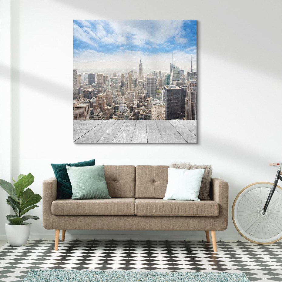 Obraz na płótnie 50x50 - Nowojorska energia miejsca - Nowy Jork, miasto