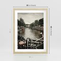 Plakat w ramie 30x40 - Miasto na Wodzie - holenderskie kanały, amsterdam - rama drewno