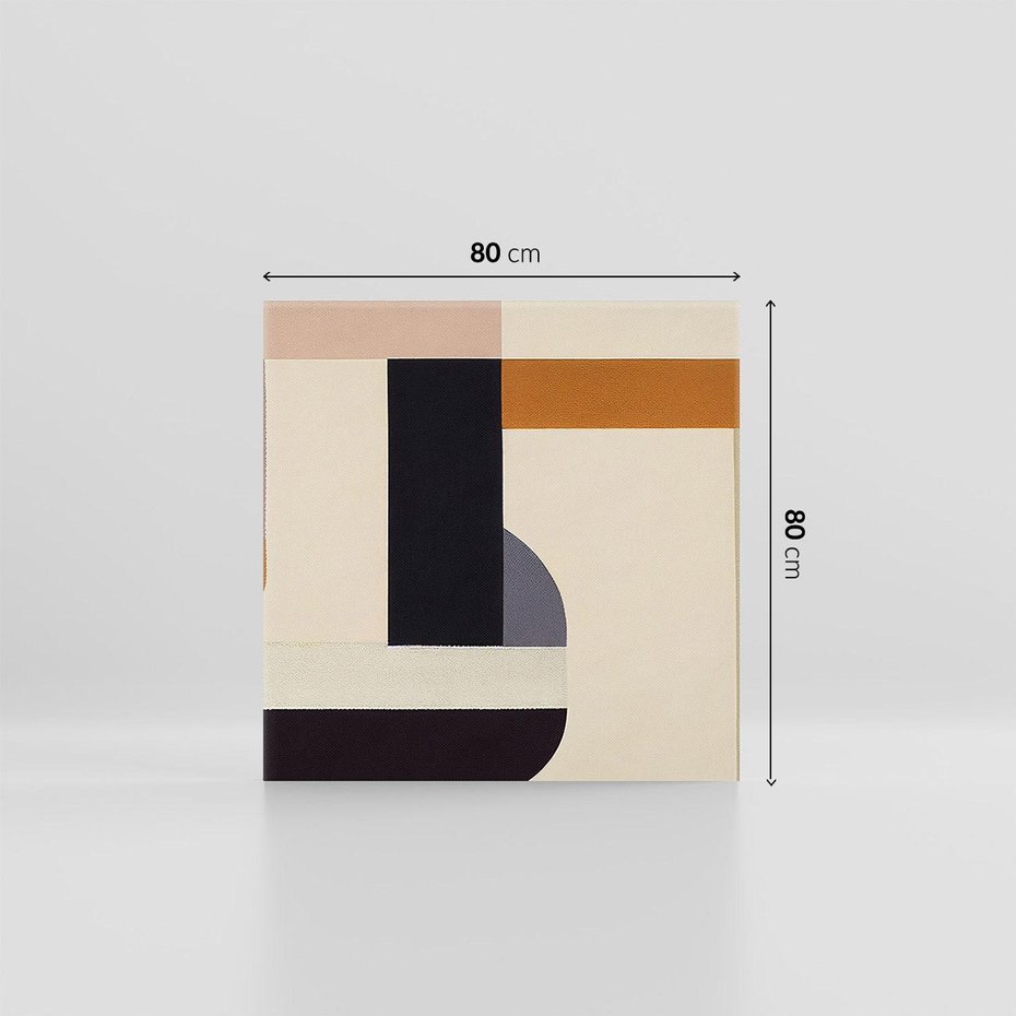 Obraz na płótnie 80x80 - Nowoczesne Brązy - geometryszne pasy, nowoczesny styl