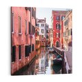 Obraz na płótnie 70x70 - Przejażdżka gondolą przez Wenecję - Wenecja, kanały