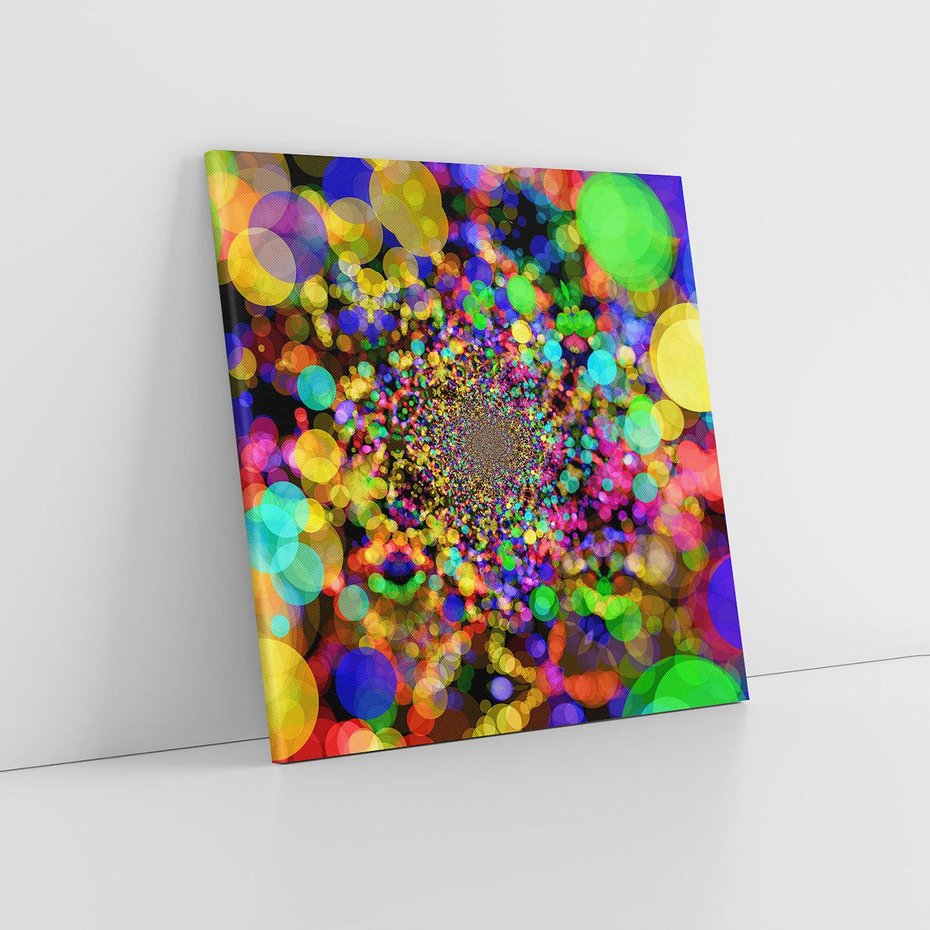 Obraz na płótnie 60x60 - Abstrakcja: gra kolorów i form - abstrakcja