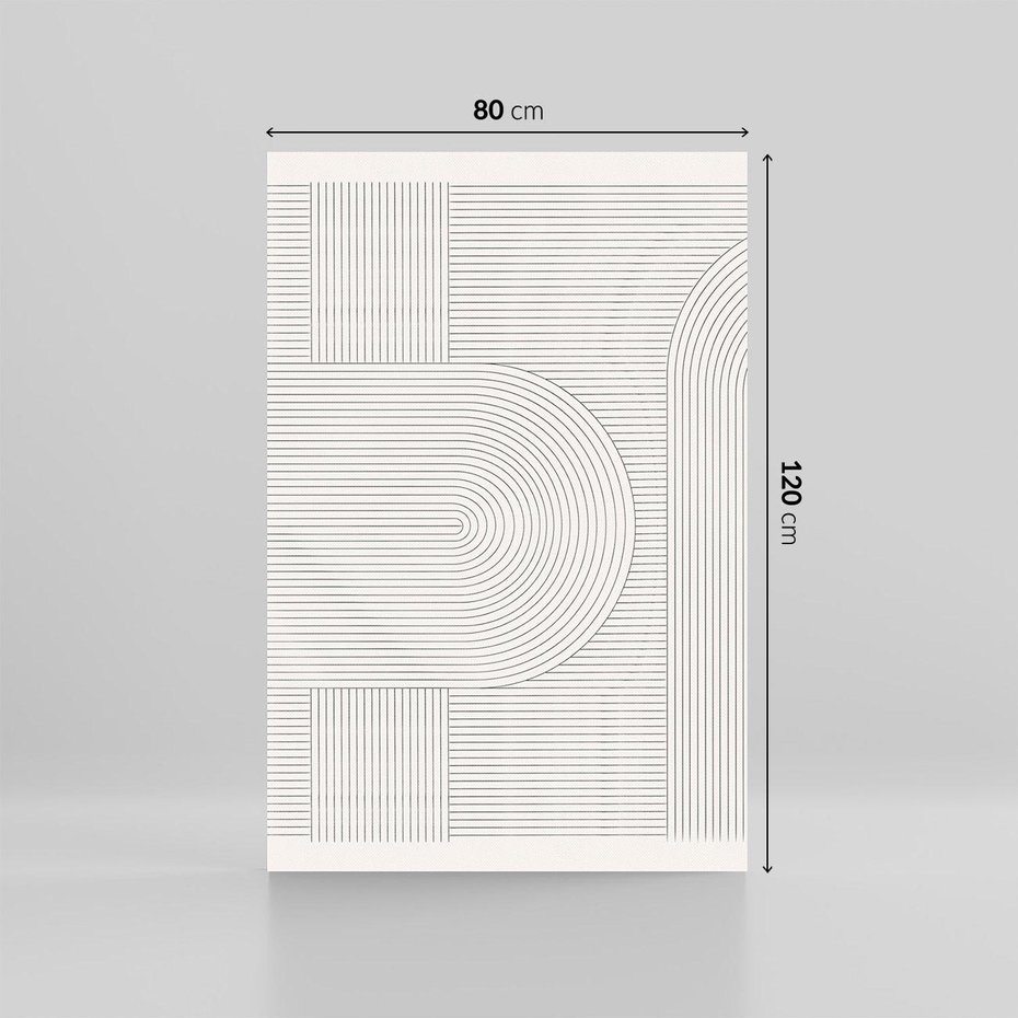 Obraz na płótnie 80x120 - Geometryczna Elegancja Mid Century - mid century, minimalizm