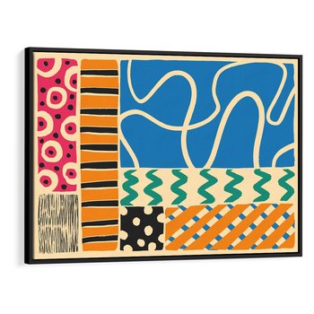 Obraz w ramie 100x70 - Etno Boho - etno ornamenty, boho klimat - rama czarna