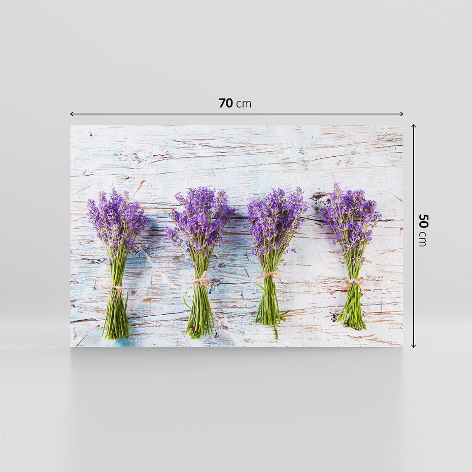 Obraz na płótnie 70x50 - Urok lawendowych pól - lawenda, kawiaty