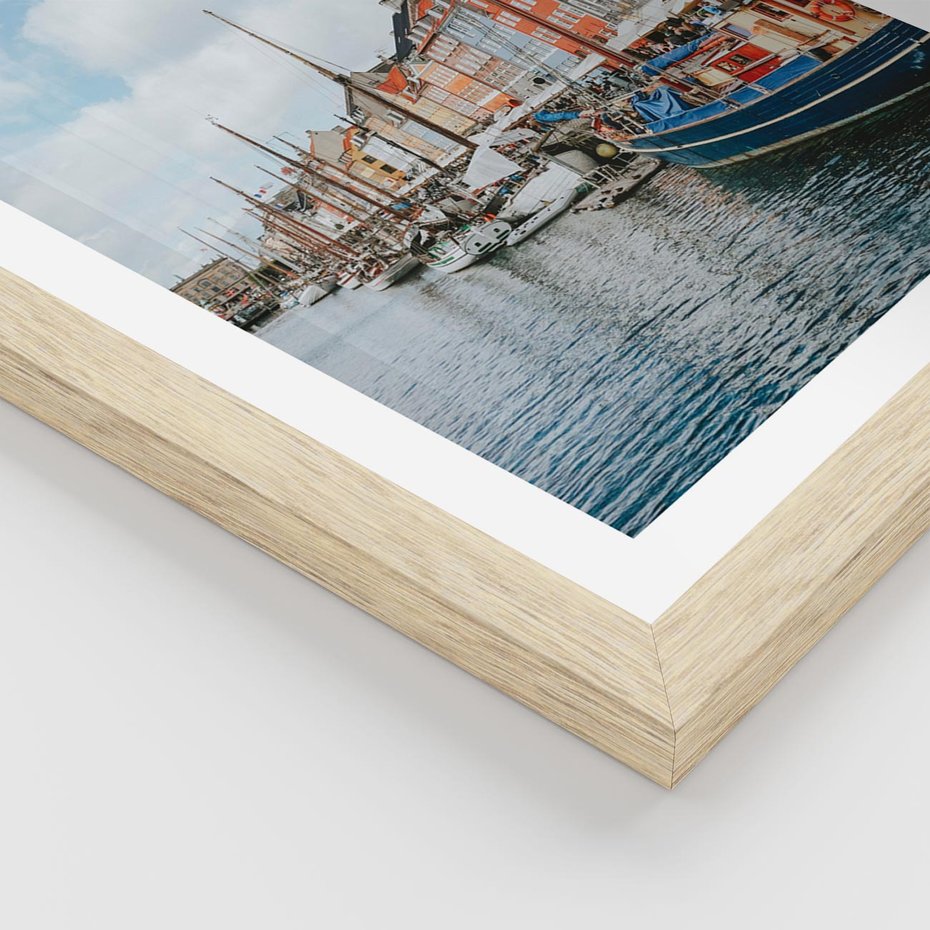 Plakat w ramie 40x50 - Wibracje Miejskiego Klimatu - Dania, Kopehaga - rama drewno