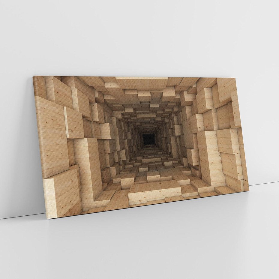 Obraz na płótnie 140x70 - Abstrakcyjny 3D tunel: Podróż w głębię - 3D, tunel