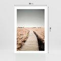 Plakat bez ramy 50x70 - Spacer Ścieżką w Suchych Trawach - ścieżka wśród suchych traw