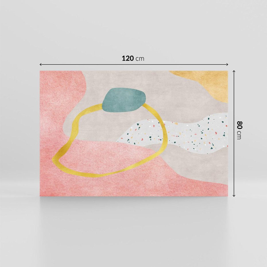 Obraz na płótnie 120x80 - Ekspresja w ruchu pędzla - abstrakcja, połączenie kształtów