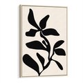 Obraz w ramie 70x100 - Wibracje Akwarelowych Ścieżek - abstrakcyjny minimalistyczna kwiat, czarno biały plakat - rama drewno