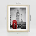 Plakat w ramie 40x50 - Ikoniczny Big Ben w Londynie - Big Ben, Londyn - rama drewno