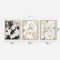 Zestaw obrazy w ramie 50x70 galeria - Kwiaty, perfumy, salon, sypialnia - rama drewno