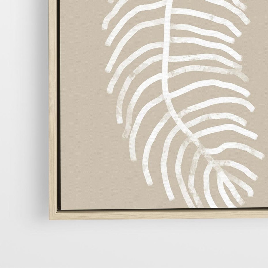 Obraz w ramie 80x80 - Spleciona Harmonia - sztuka nowoczesna, białe i czarne pióro - rama drewno