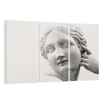 Obraz na płótnie 120x80 - Szarość w Kamieniu - monochromatyczna marmurowa rzeźba, odcienie szarości