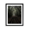 Plakat w ramie 40x50 - Urok Drogi - las, droga - rama czarna