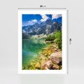 Plakat bez ramy 30x40 - Mistyczne Połączenie - jezioro, góry